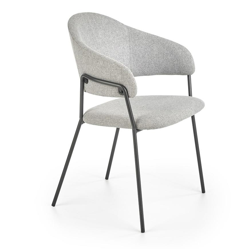 E-shop Stolička K359 tkanina/kov svetlý popol 58x55x84