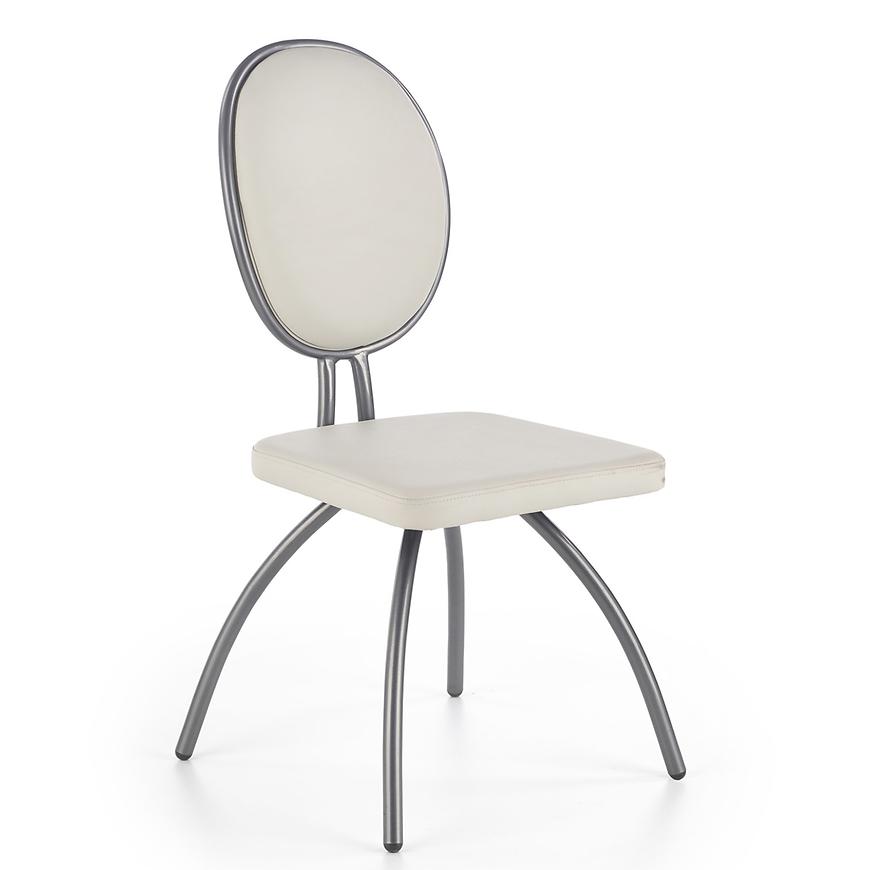 E-shop Stolička K297 ekokoža/kov svetlý popol 51x56x98