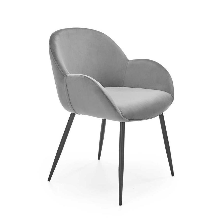 E-shop Stolička K480 velvet/kov popol 59x59x79