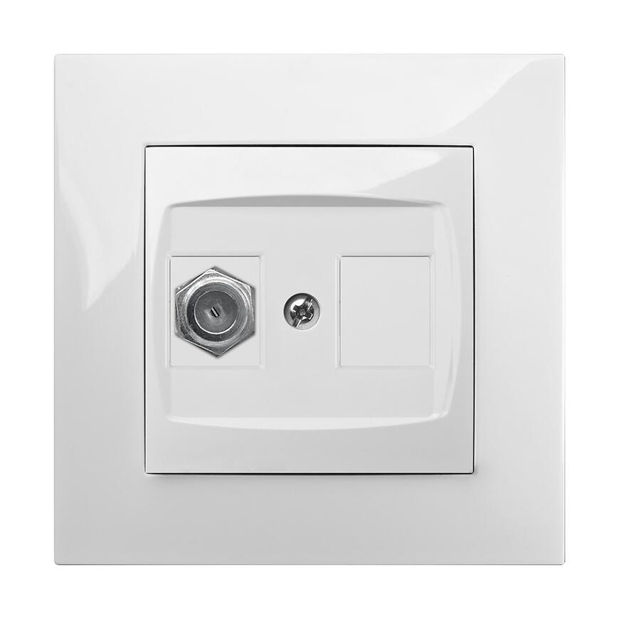 Zásuvka TV typ FF s rámčekom 1786-00