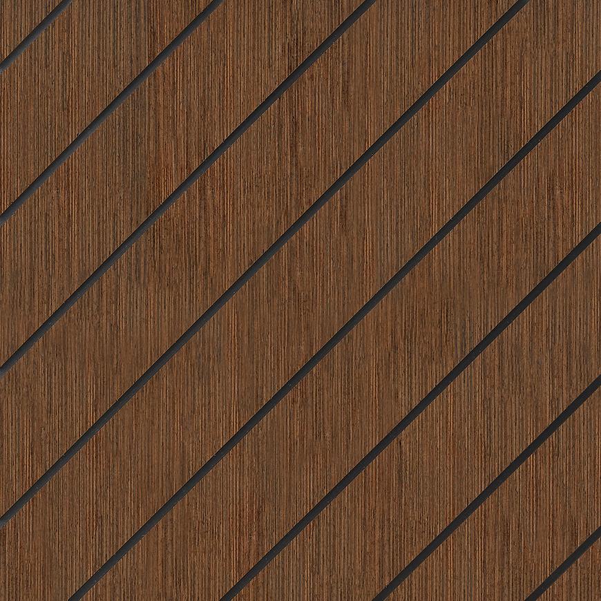 Panel frézovaný Quadro Diagonal wenge 40x40 cm MDF