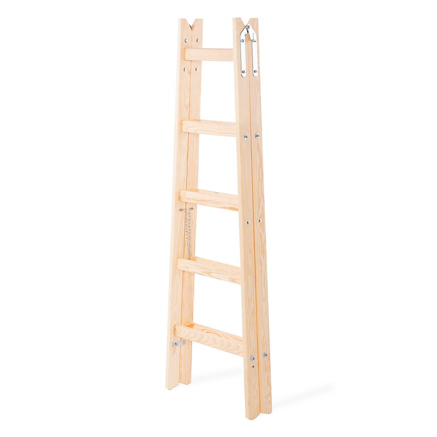 Drevený rebrík dvojstranný 5-stupňový 150 kg