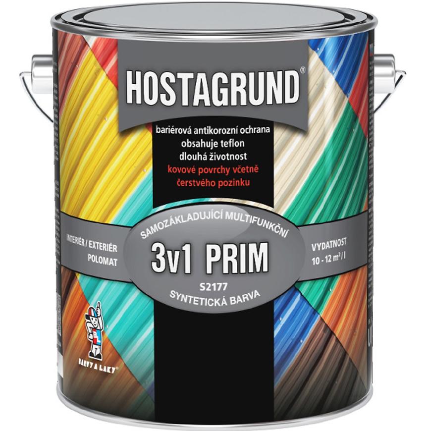 E-shop HOSTAGRUND 3v1 PRIM antikorózna ochrana 0199 čierna 2,5 L