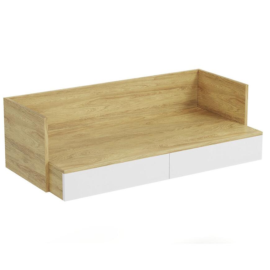 E-shop Písací stôl Mobius 2s hikora/alpská biela