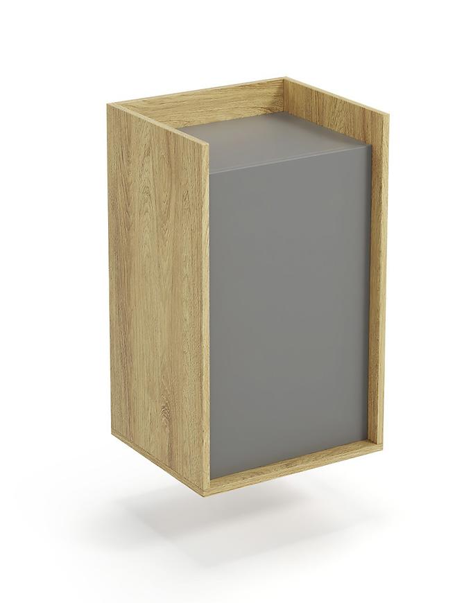 E-shop Skrinka Mobius 1d hikora/sivá zaprášená