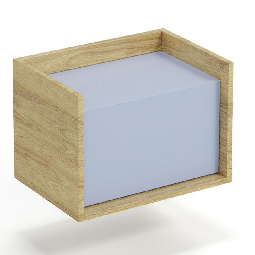 E-shop Skrinka Mobius 1d nízka hikora/modrá horizont