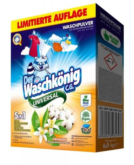 E-shop WASCHKÖNIG Prací prášok Universal Orangen 6kg - 100 praní