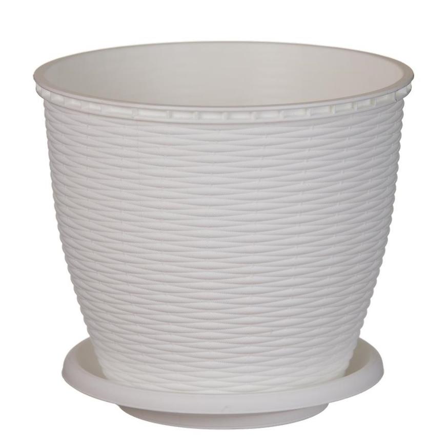 Kvetináč RATTAN 2,75 L biely
