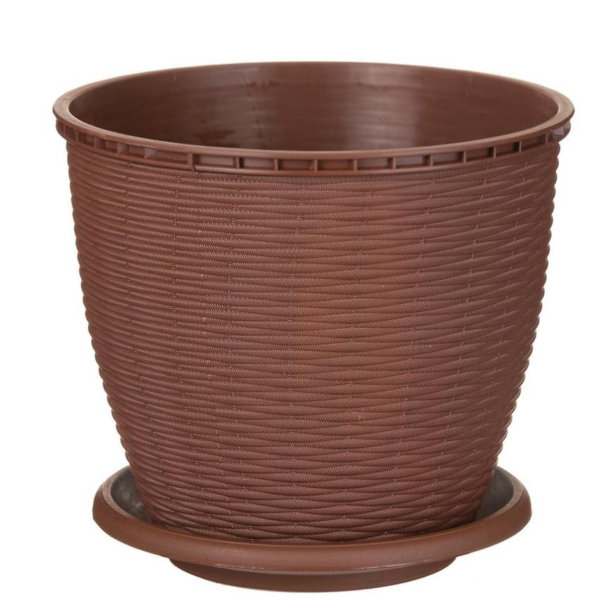 Kvetináč Rattan 9 L hnedý