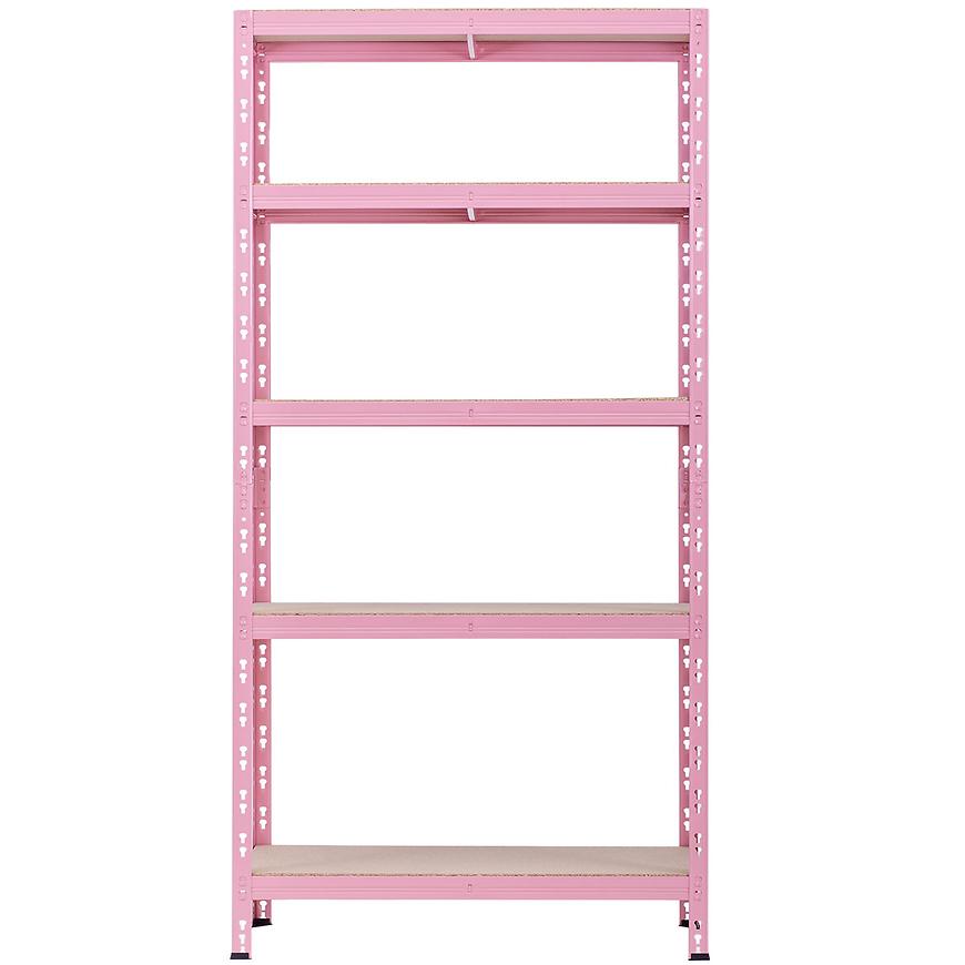 Kovový regál RNDU30-5 ružový 180x90x30cm - 5 políc/175kg