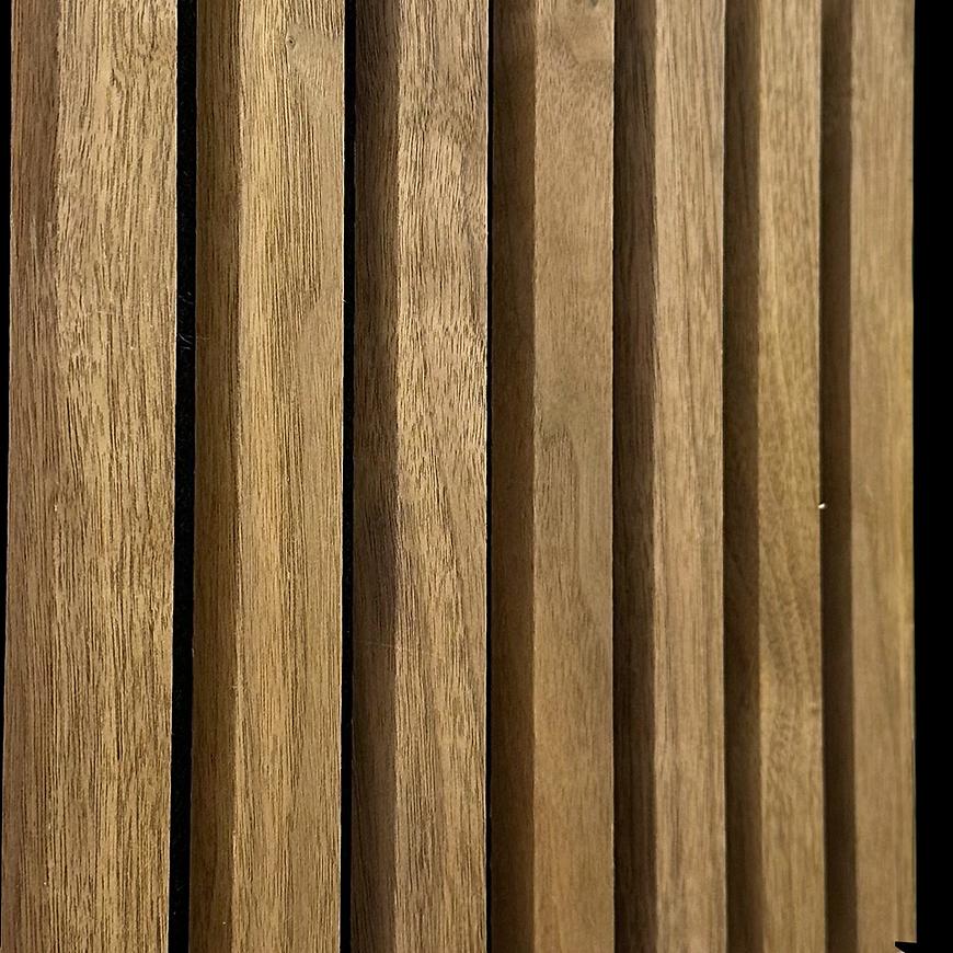 Akustické lamely na plsti dub dark fornir 300x2650 mm