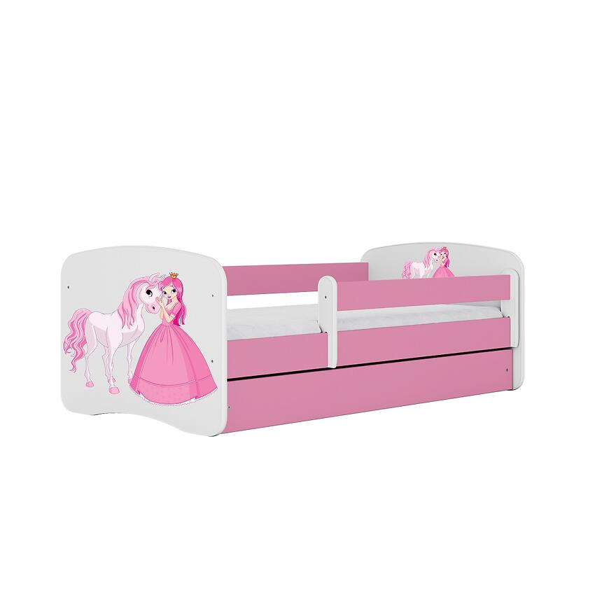 E-shop 36I5+ŁÓŻKO DZIECI. BABYDREAMS+SZ+M RÓŻOWE 80X160 2 KSIĘŻNICZ