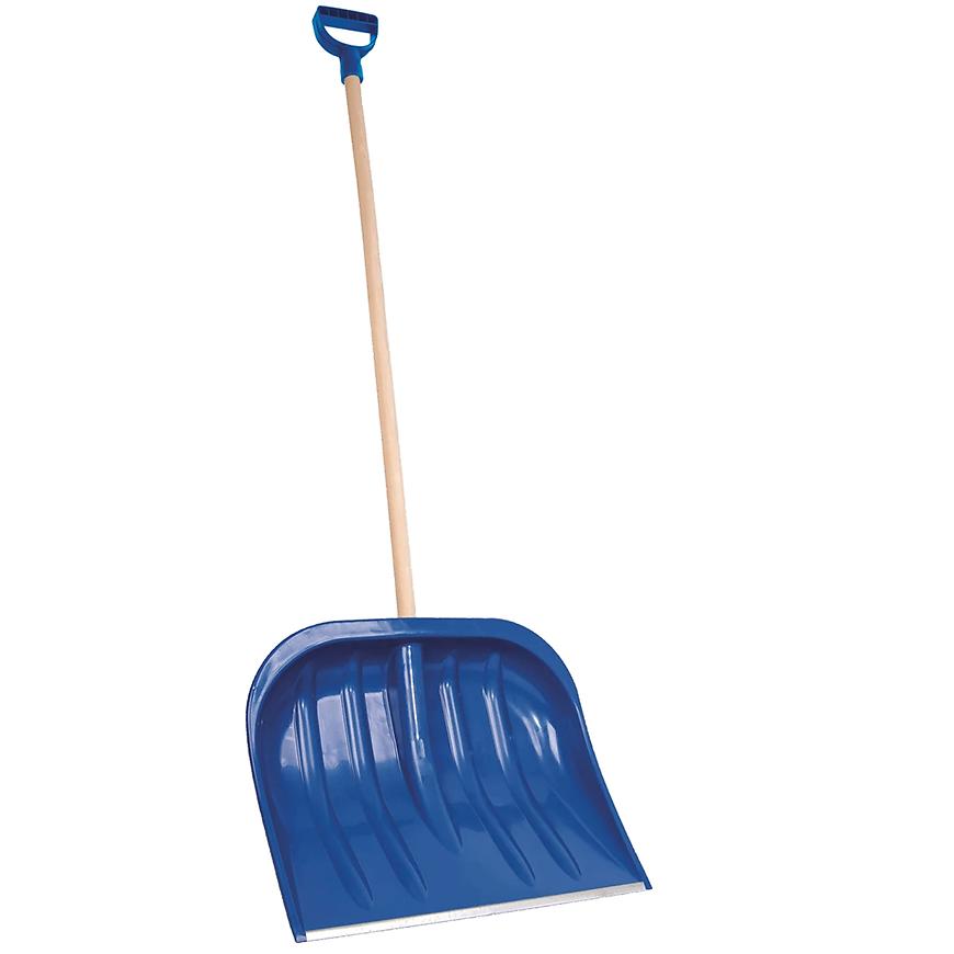 E-shop Modrá lopata na sneh, 49 cm, buková rukoväť