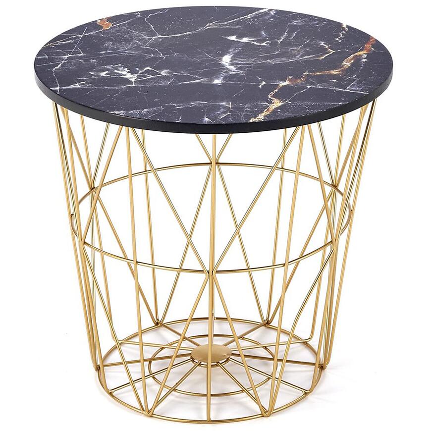 Konferenčný stolík Harissa G čierna mramor/zlatá 42
