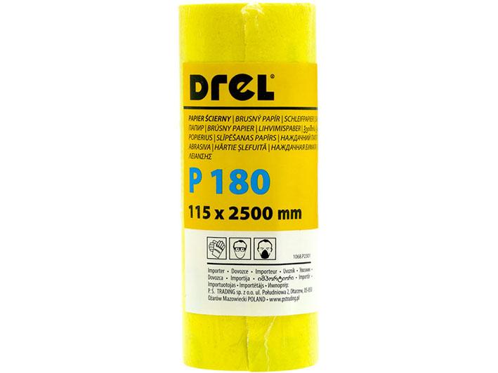 DREL Brúsny papier na kotúči 115mm x 2,5 m P180 CON-MRY-1118
