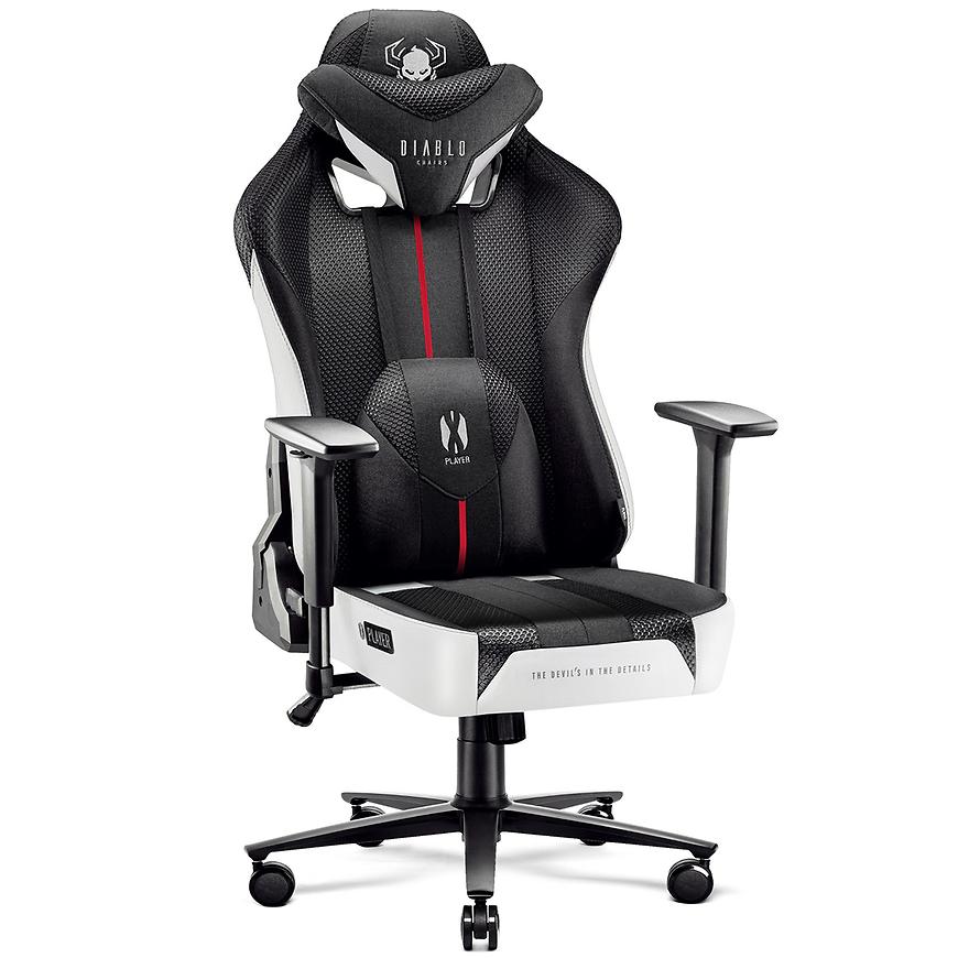 Otočné kreslo King Diablo X-Player 2.0 biely/čierna