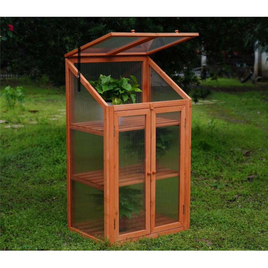 Drevené parenisko 10779-QS19 hnedý 69x49x120 cm