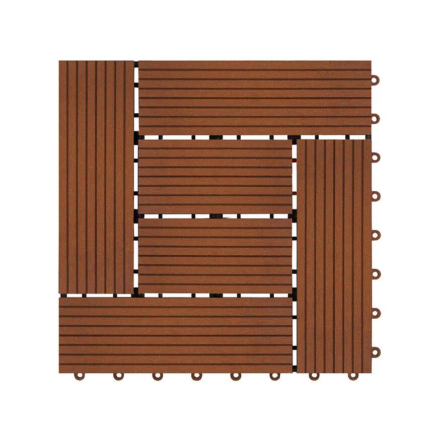 Terasová dlaždica WPC redwood 30x30 cm