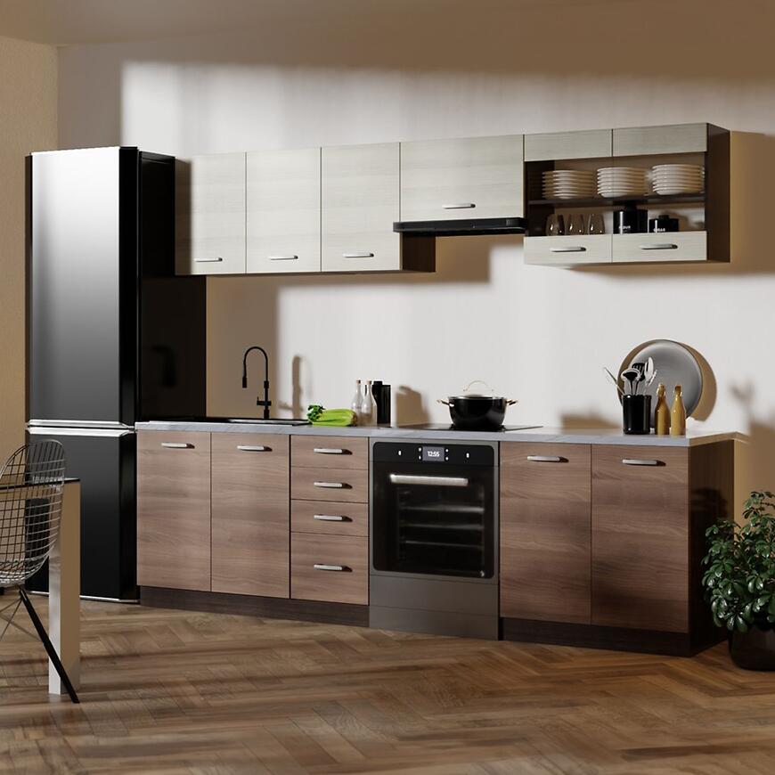 E-shop Kuchynská linka Amanda 2 260 ZB 28mm dub hamonix/priene arden/kor. wenge