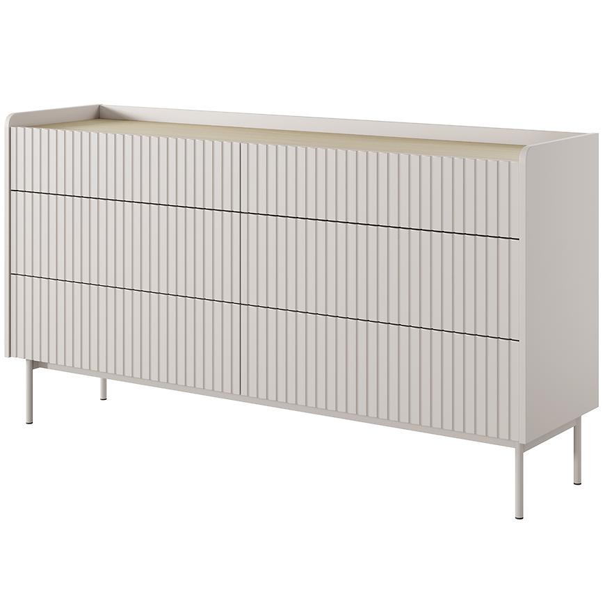 Komoda Level C 153 6S beige/dub scandi