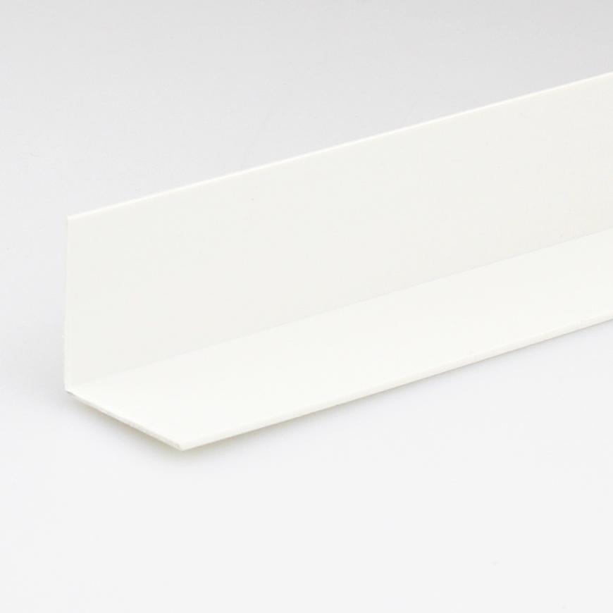 Profil uholníkový PVC biely lesk 10x10x1000