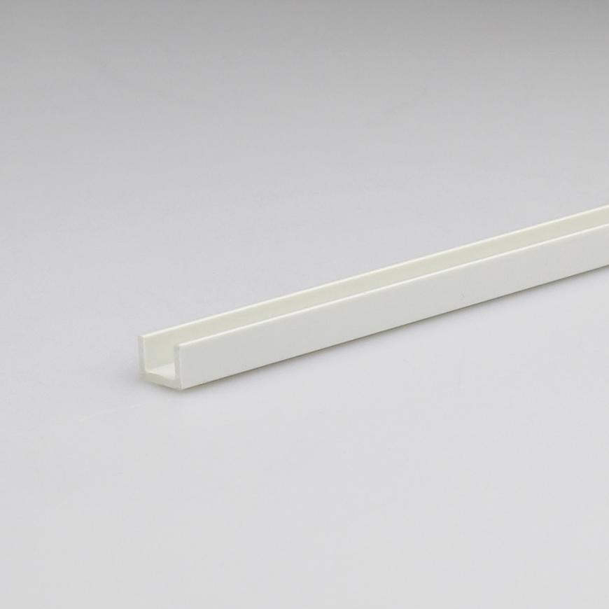 Profil U PVC biely lesk 6.2x8.7x1000