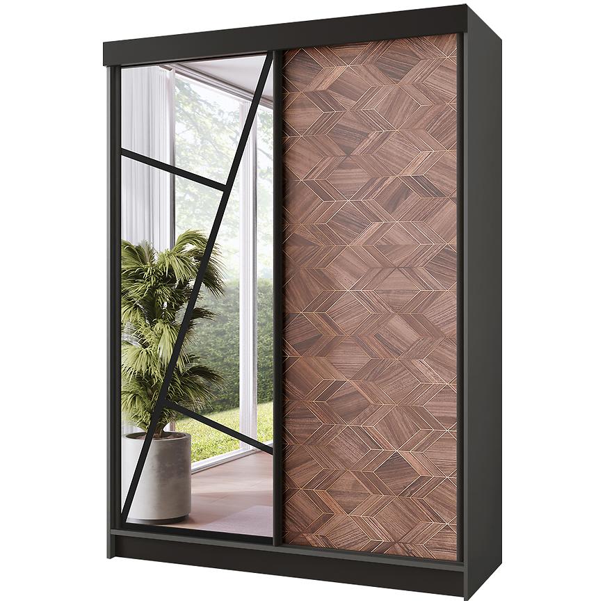Skriňa Vena 138 graft antracit + art deco
