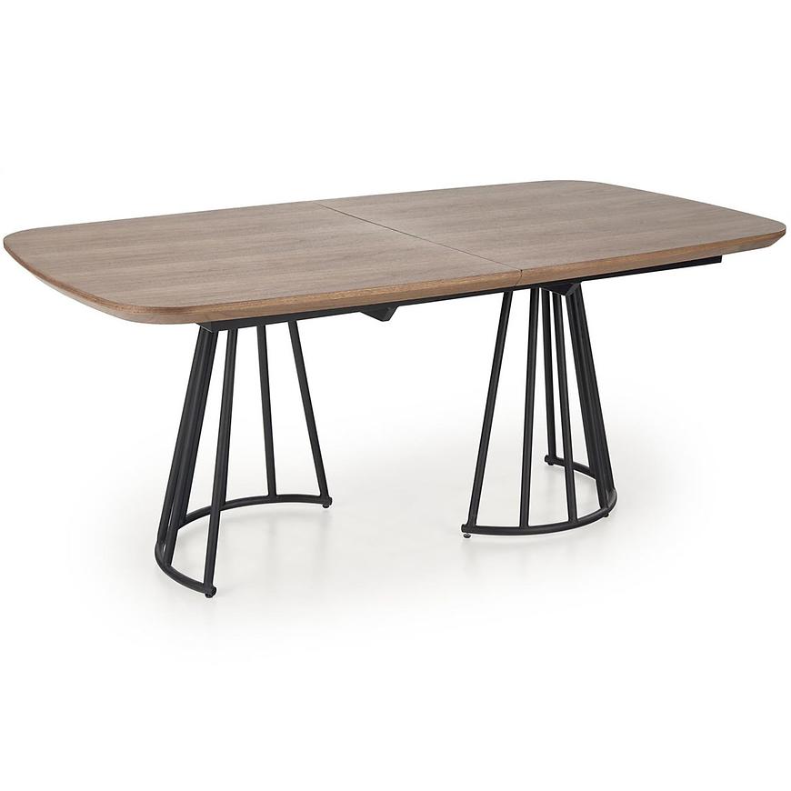 E-shop Stôl Everton mdf/oceľ – orech/čierna