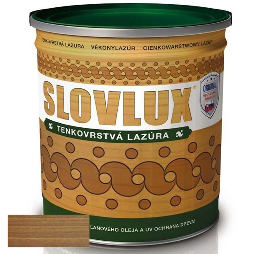 E-shop Slovlak Slovlux Tenkovrstvová lazúra Gaštan 4.45l