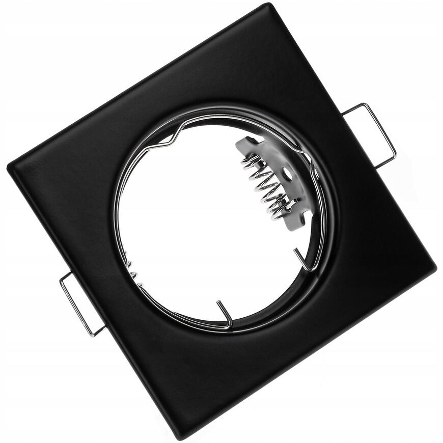 Pevné podhľadové svietidlo Pavo štvorcové čierne
