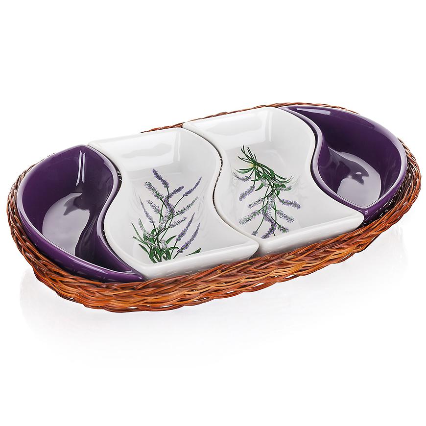 Misky V Košíku Levanduľa 4-Dielna 30,5cm 601559lav