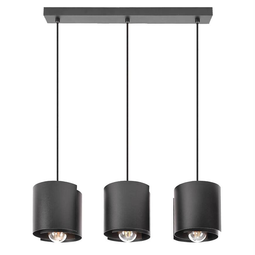 Závesné svietidlo HUGO čierne 2961/Z-B-3 LW3