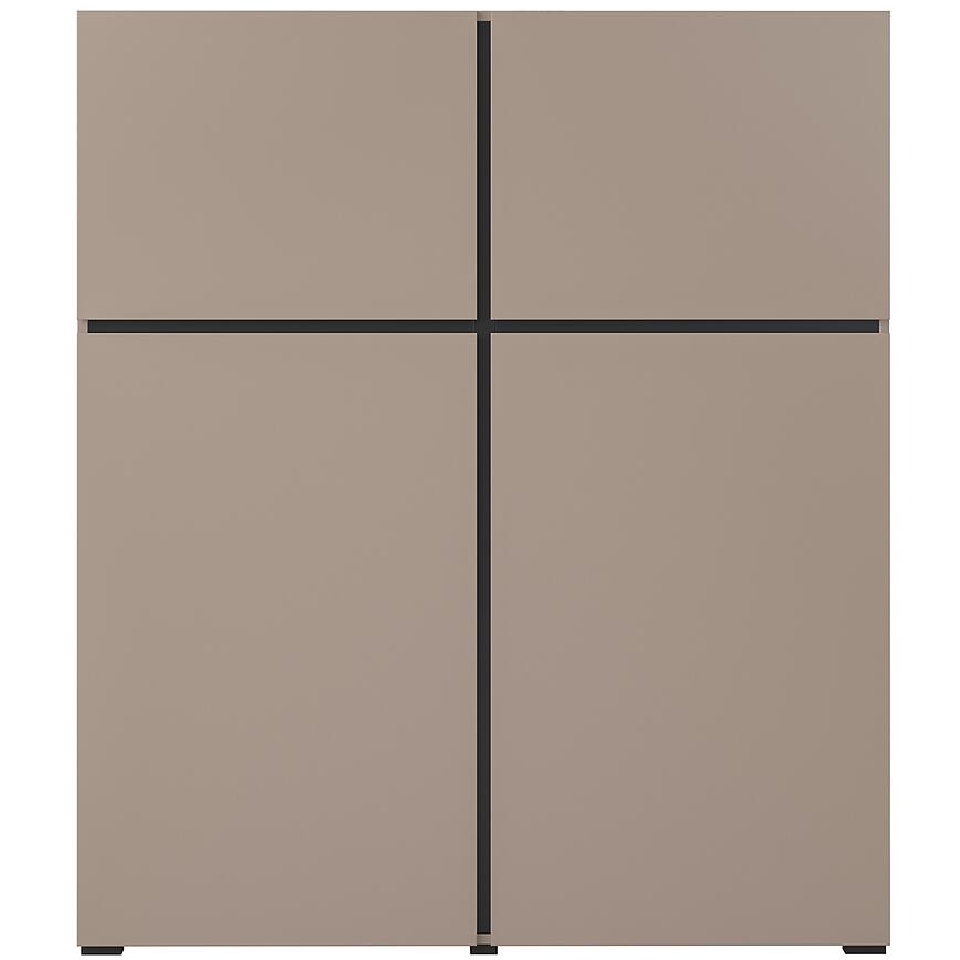 Komoda Wysoka Cross 4d Congo/Čierna