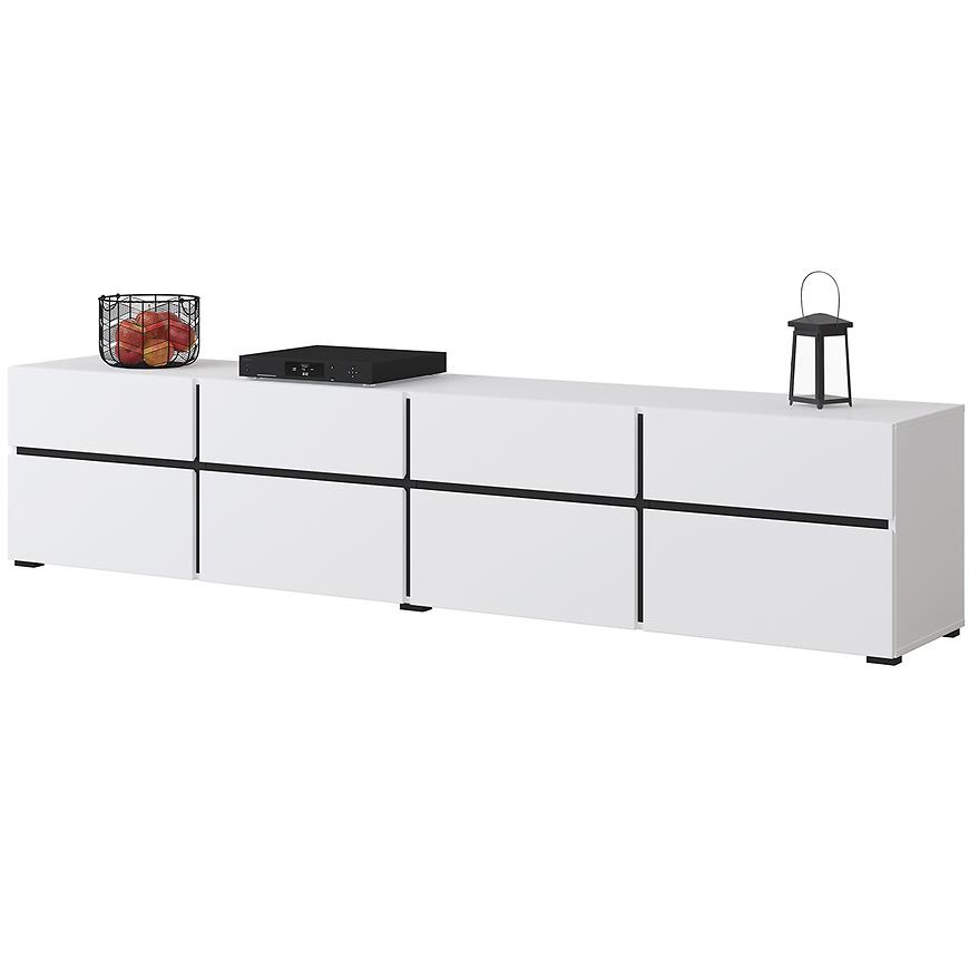 TV stolík Cross 4k4s Biela/Čierna 40