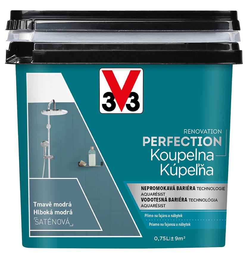 E-shop V33 Farba Renovacia Kúpeľňa a keramická dlažba tmavomodrá 750 ml