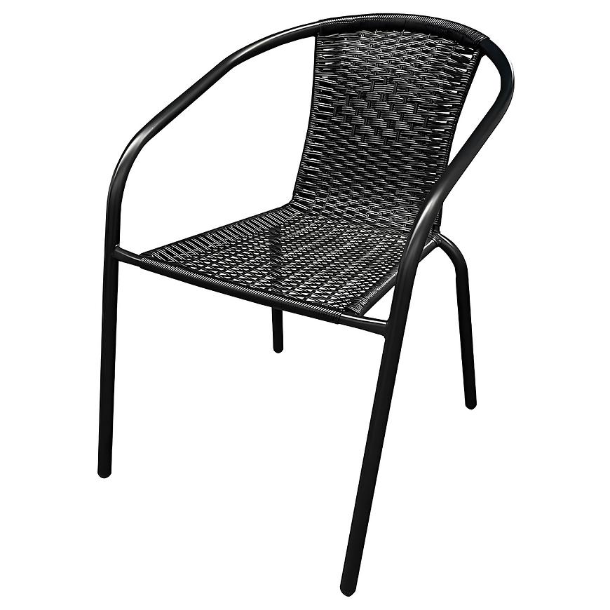 Technoratanová stolička Bistro XT1101 čierna