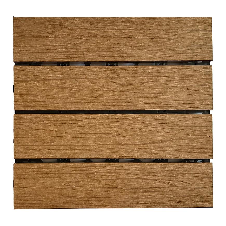 Terasová dlaždica WPC - drevená štruktúra Antracit 300x300 mm