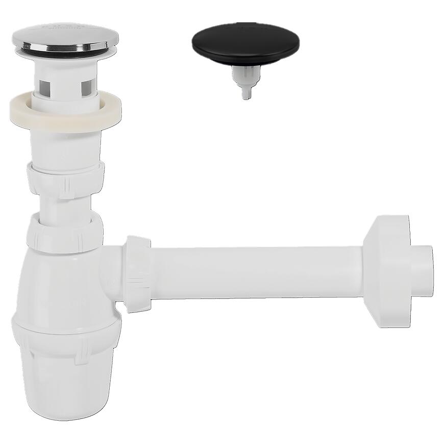 Umývadlový sifón Quick-Clac chróm + mat čierna 30724762