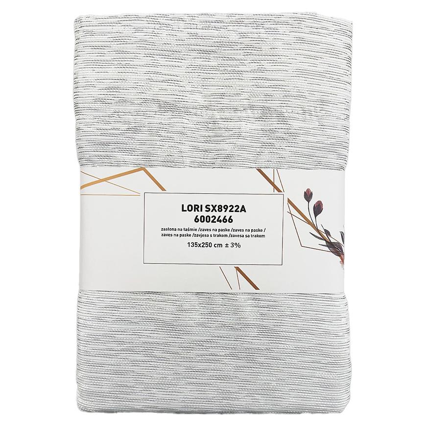 Záves na páske Lori SX8922A 135x250 cm sivý