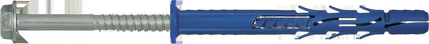 Rawlplug Rámová hmoždinka s prírubou a pozinkovanou skrutkou so šesťhrannou hlavou R-FF1 10x100 mm