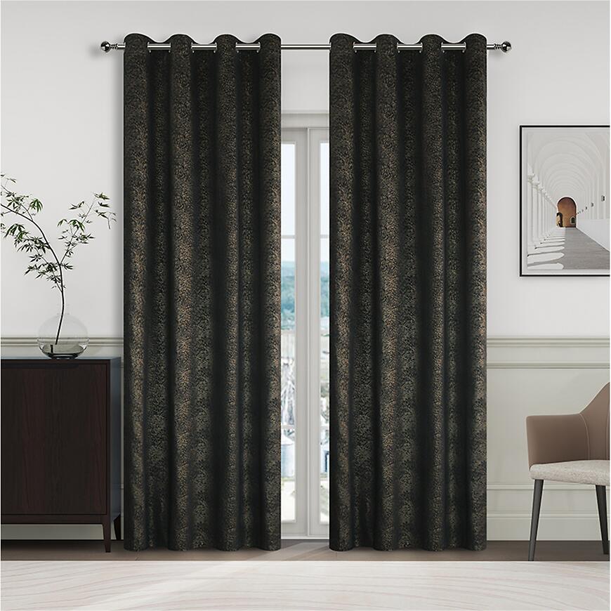 Záclonový materiálYC11935/280G/24 čierna 280 cm Tovar na mieru