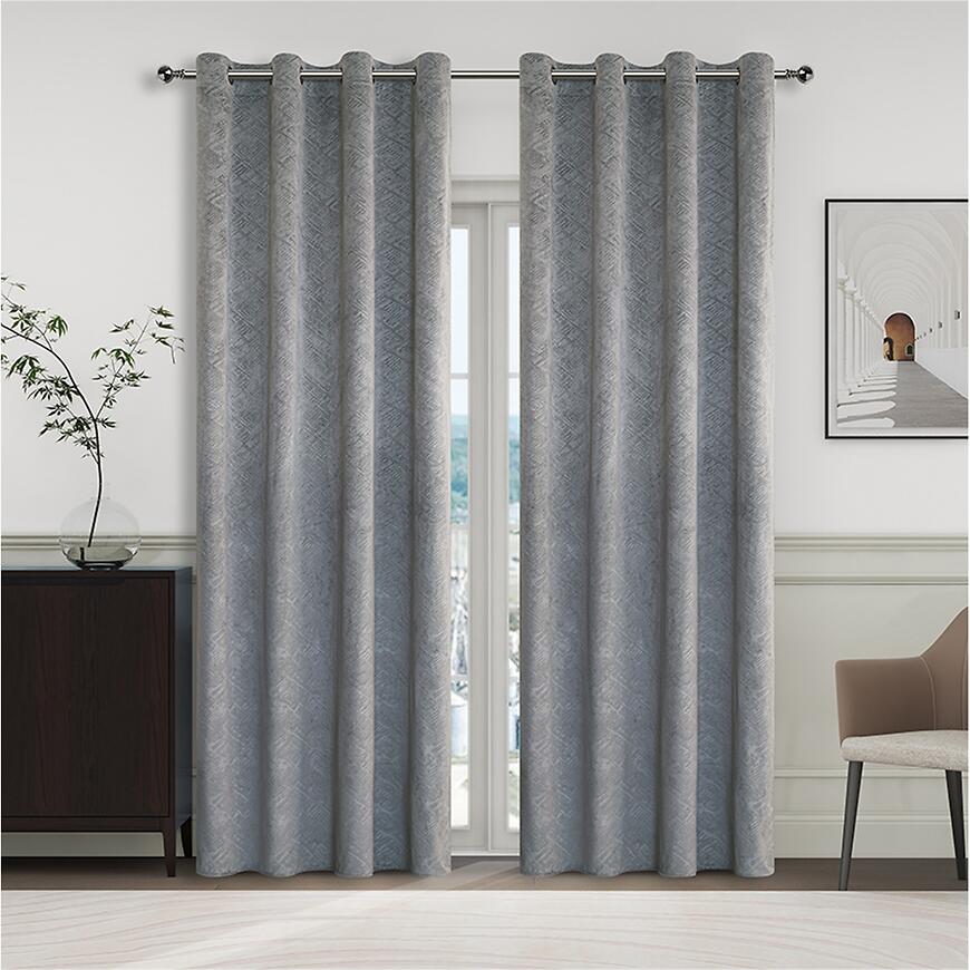 Záclonový materiál YC11937/280G/22 sivá 280 cm Tovar na mieru