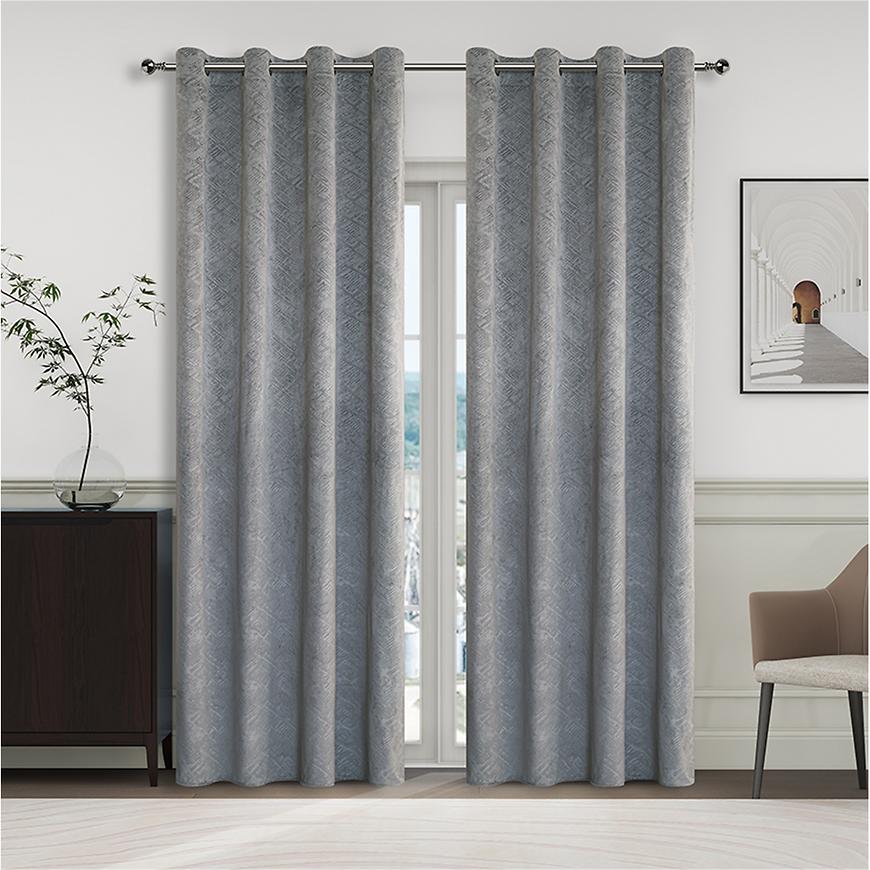 Závesový materiál YC11937/280G/22 sivá 280 cm Tovar na mieru