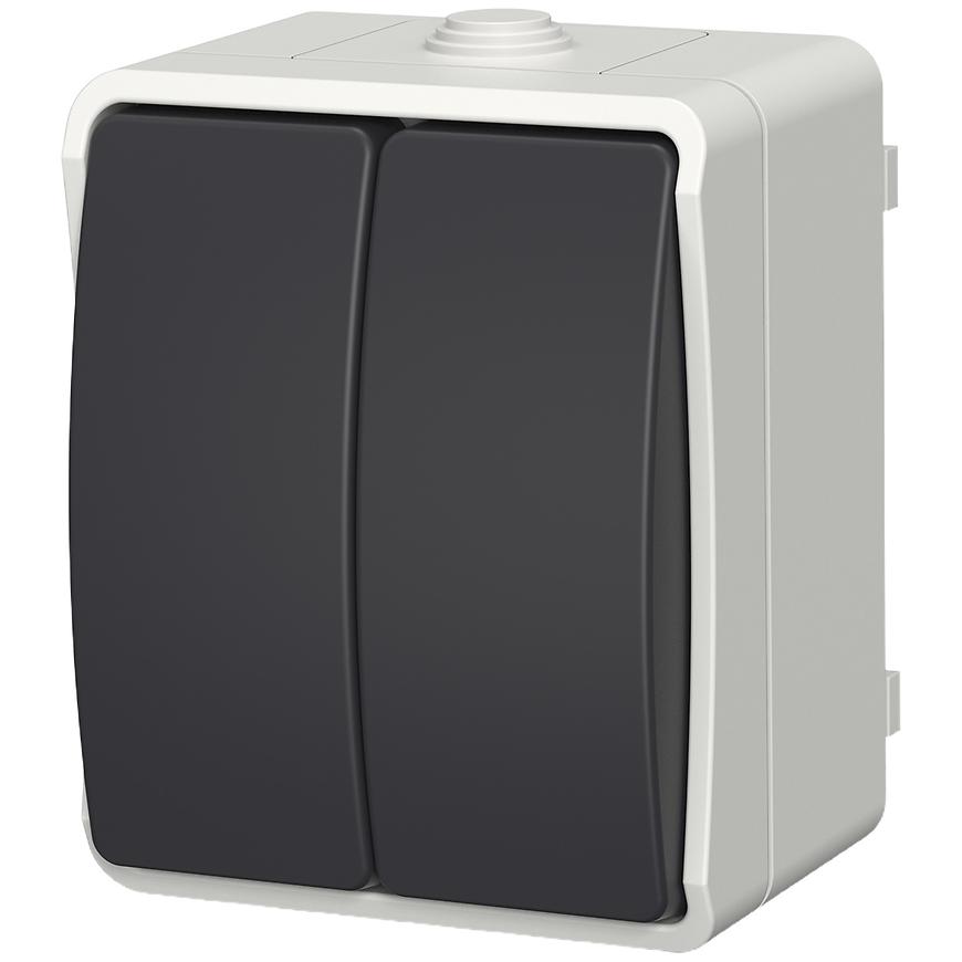 Spínač sviečok AQUA PLUS IP54 grey 40113