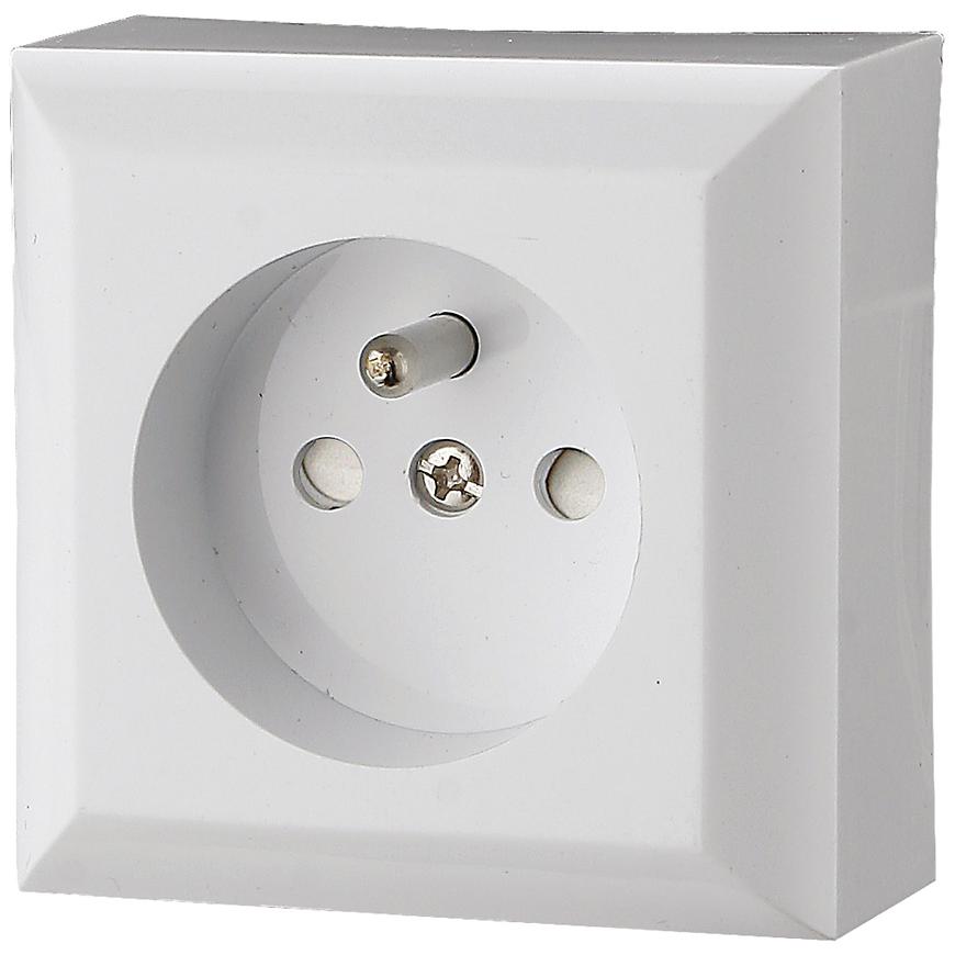 Jedna zásuvka Z/U IP20 GAO white 20455