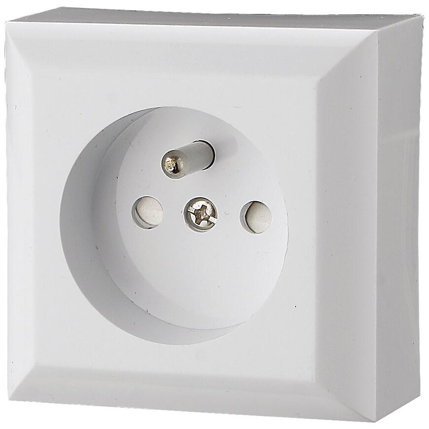 Jednoduchá zásuvka Z/U IP20 GAO white 20455