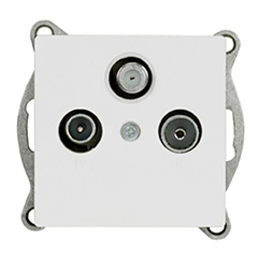 Zásuvka RTV-SAT MEDIUM white 17839