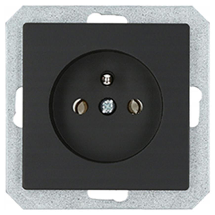 Jedna zásuvka 2p+z MEDIUM black 33508