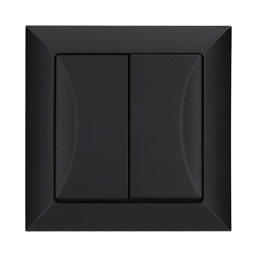 Dvojitý spínač POLA black 33201