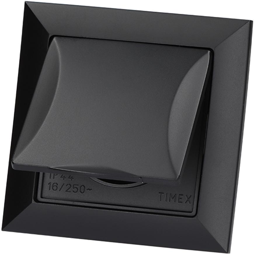 Jedna zásuvka IP44 POLA black 33209